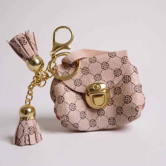 NWT Pink Mini Purse charm with Gold Accents - Picture 2 of 2